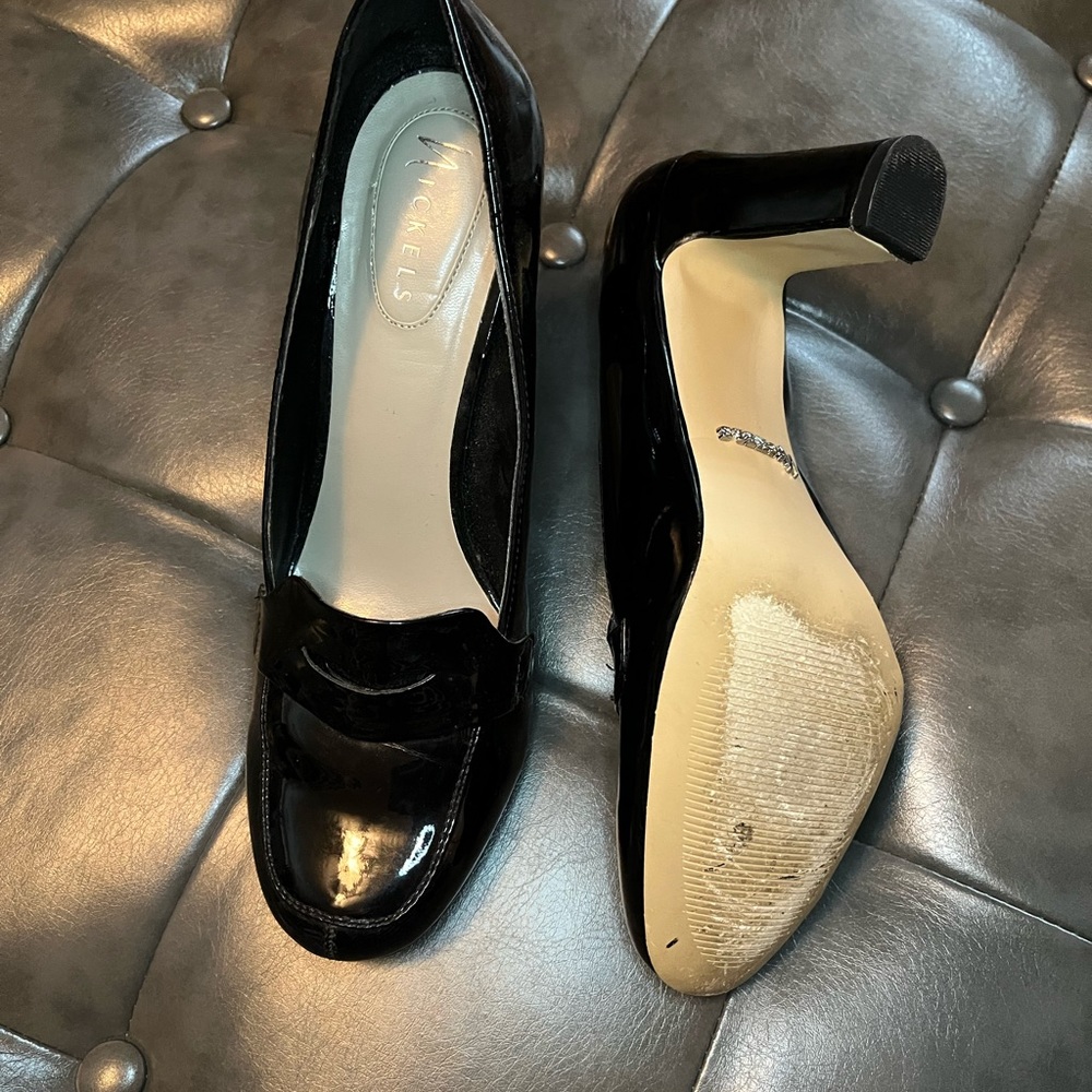 Patent leather dress shoes